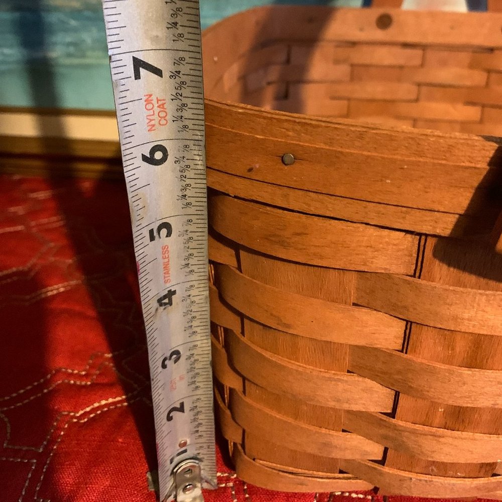 Bundle 𝅺2 Longaberger 1996 Handwoven Large/Small Square Baskets   12'' - Picture 9 of 16